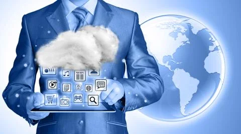 Cloud computing, technology connectivity concept イラスト素材