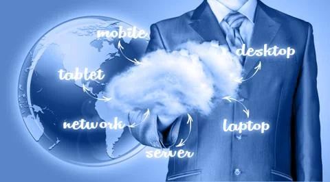 Cloud computing, technology connectivity concept Stock Illustration