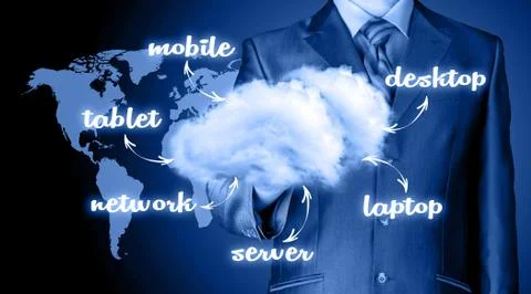 Cloud computing, technology connectivity concept イラスト素材