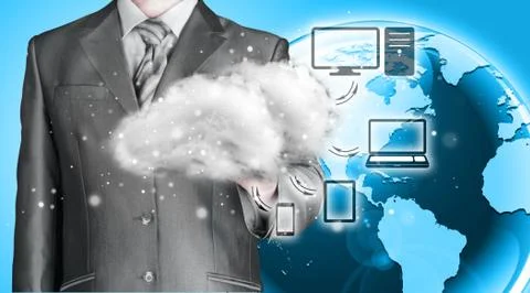 Cloud computing, technology connectivity concept イラスト素材