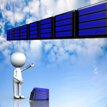 Cloud computing, technology connectivity concept Stock Illustration