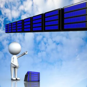 Cloud computing, technology connectivity concept Stock Illustration