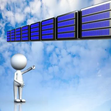 Cloud computing, technology connectivity concept Stock Illustration