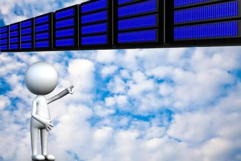 Cloud computing, technology connectivity concept Stockillustratie