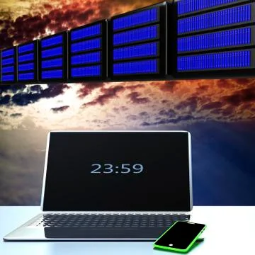 Cloud computing, technology connectivity concept Stock Illustration