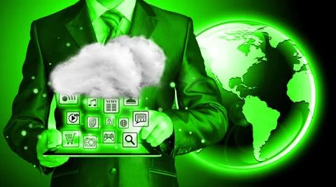 Cloud computing, technology connectivity concept Stock Illustration