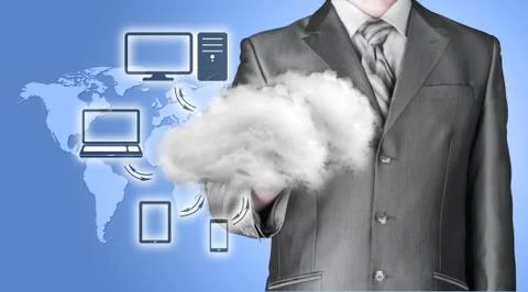 Cloud computing, technology connectivity concept Stock Illustration