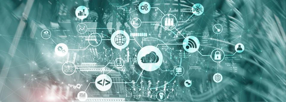 Cloud Computing. Technology Connectivity concept. Mixed Media. 写真素材