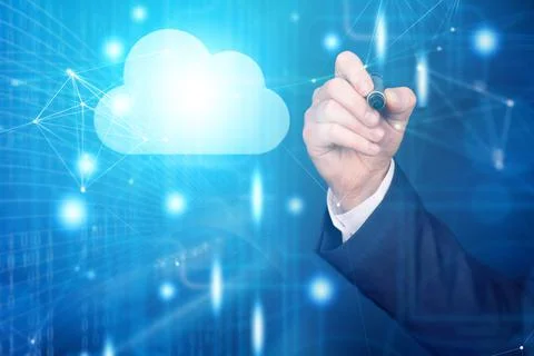 Cloud computing, technology connectivity concept Foto stock