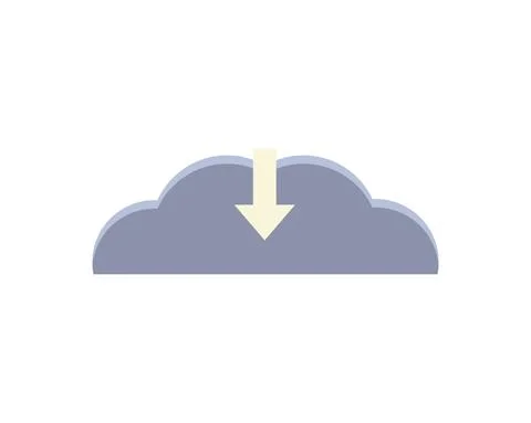 Cloud computing technology data icon white background Stock Illustration
