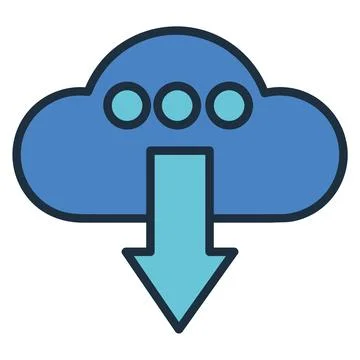 Cloud computing technology data network server 스톡 일러스트