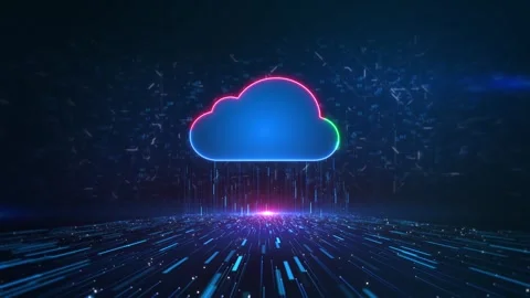 Cloud computing technology data transfer concept. Abstract background. Cloud Stock Footage 313727311
