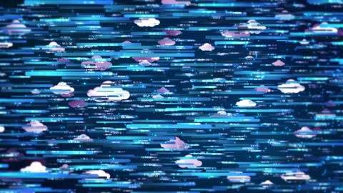 Cloud computing technology data transfer concept internet things IOT big data ar Stock Footage 341894195