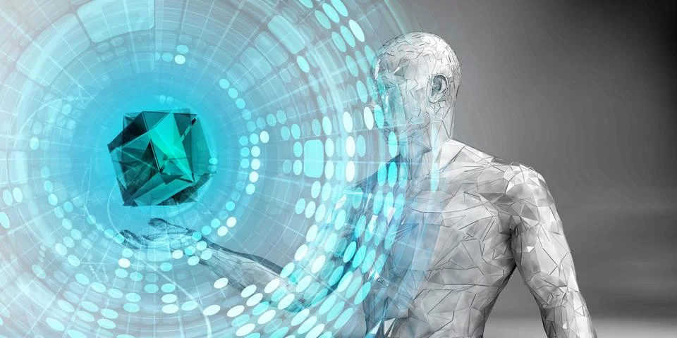 Cloud Computing Technology With Digital Transformation Background Stock Illustration