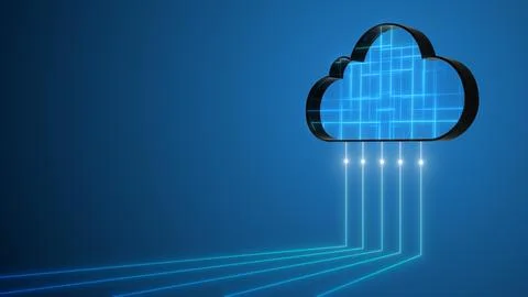 Cloud Computing Technology with Flowing Data イラスト素材