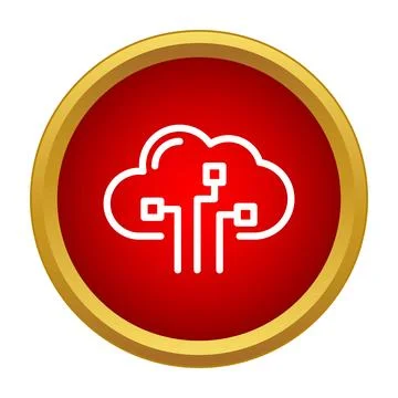 Cloud computing technology icon for digital data networking 库存插图