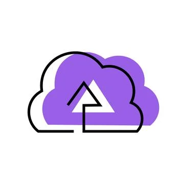 Cloud computing technology icon Stock Illustration