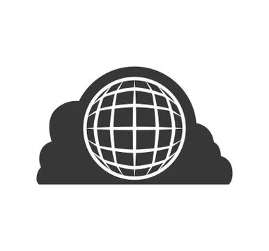 Cloud computing technology icon.  Vector graphic Illustrazione stock