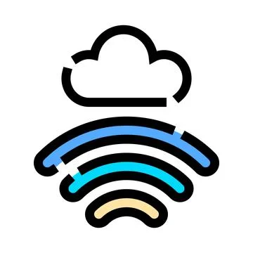 Cloud computing technology icon for wireless internet connection Stockillustratie