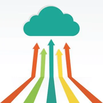 Cloud computing technology Illustrazione stock