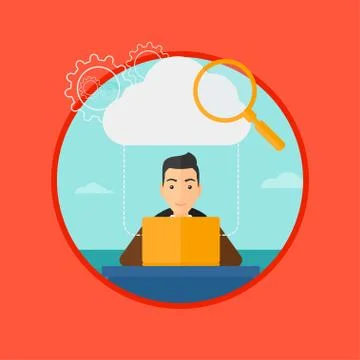 Cloud computing technology Illustrazione stock