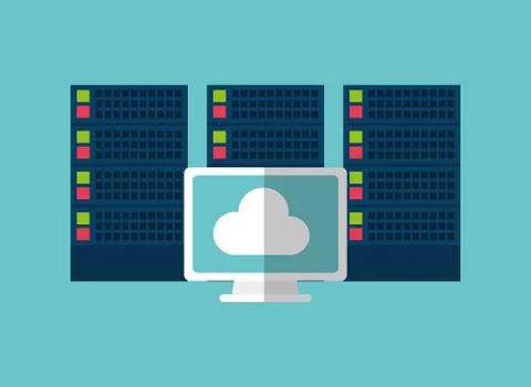 Cloud computing technology Stock Illustration