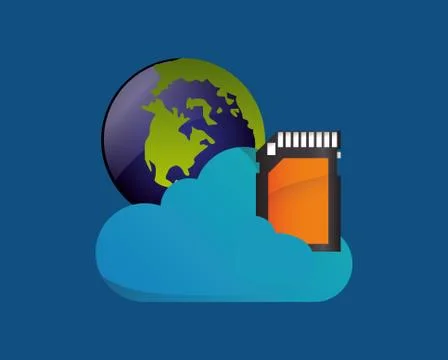 Cloud computing technology Stock Illustration