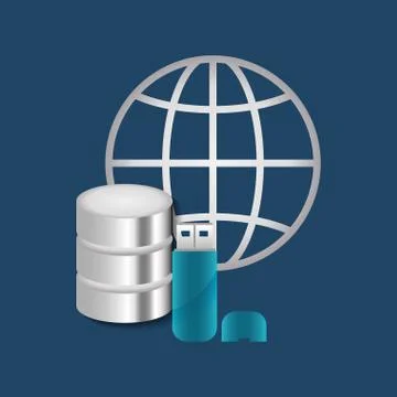 Cloud computing technology Stock Illustration