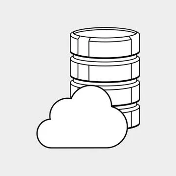 Cloud computing technology Stockillustratie