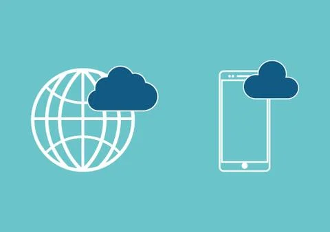 Cloud computing technology 스톡 일러스트