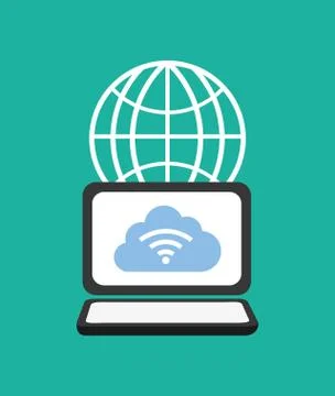 Cloud computing technology Stock Illustration