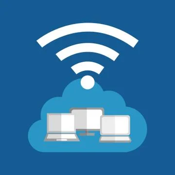 Cloud computing technology Stock Illustration