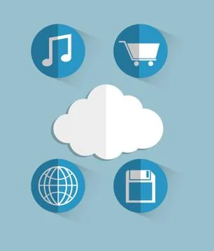 Cloud computing technology 스톡 일러스트