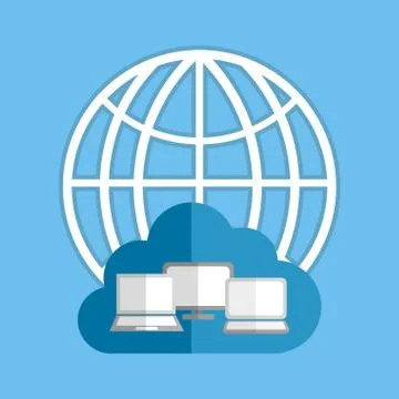 Cloud computing technology Stock Illustration