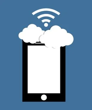 Cloud computing technology Stock Illustration