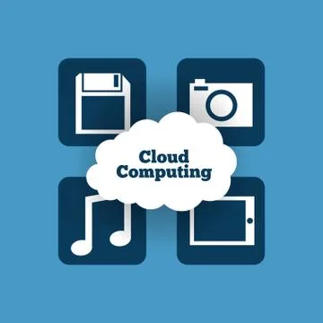 Cloud computing technology Stockillustratie