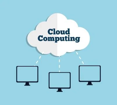 Cloud computing technology 스톡 일러스트