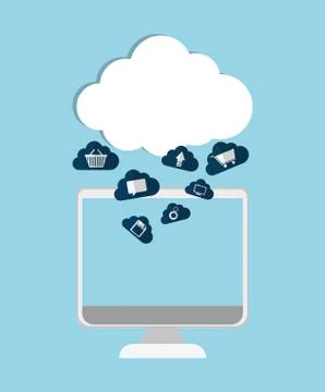 Cloud computing technology 스톡 일러스트
