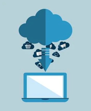 Cloud computing technology Stockillustratie