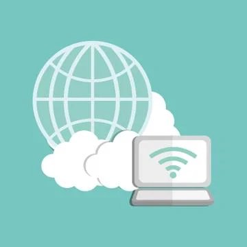 Cloud computing technology Stock Illustration