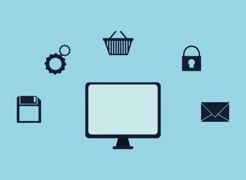 Cloud computing technology Stock Illustration