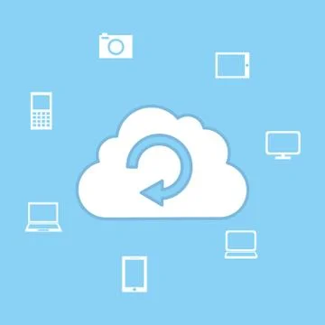 Cloud computing technology 스톡 일러스트
