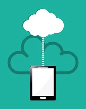 Cloud computing technology Stock Illustration