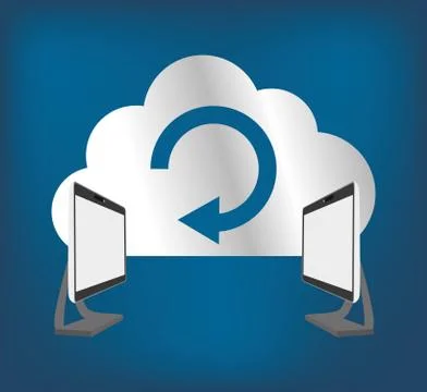 Cloud computing technology Illustrazione stock
