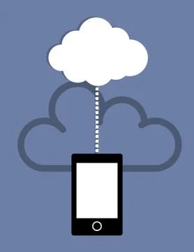 Cloud computing technology Stock Illustration