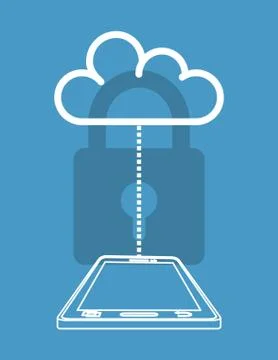Cloud computing technology Stock Illustration