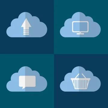 Cloud computing technology イラスト素材