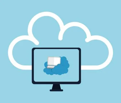 Cloud computing technology 스톡 일러스트
