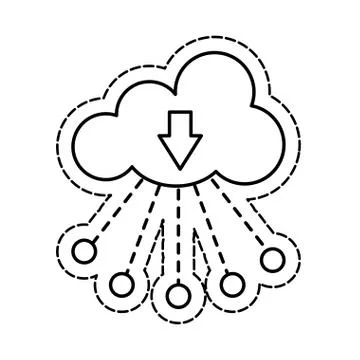 Cloud computing technology Illustrazione stock