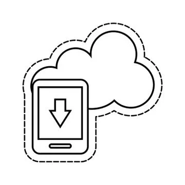 Cloud computing technology Stockillustratie